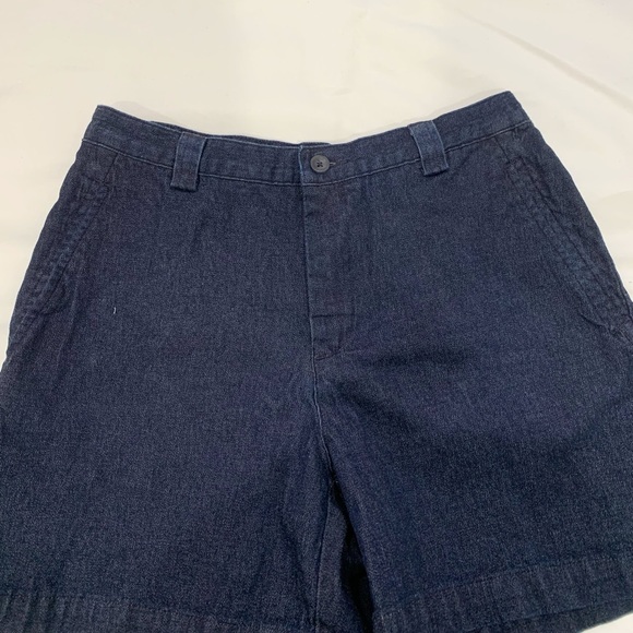Dockers Blue Pleated Relaxed Denim Short size 6P - Picture 3 of 9